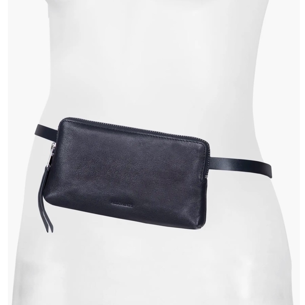 AllSaints Black Leather Crossbody Belt 💼